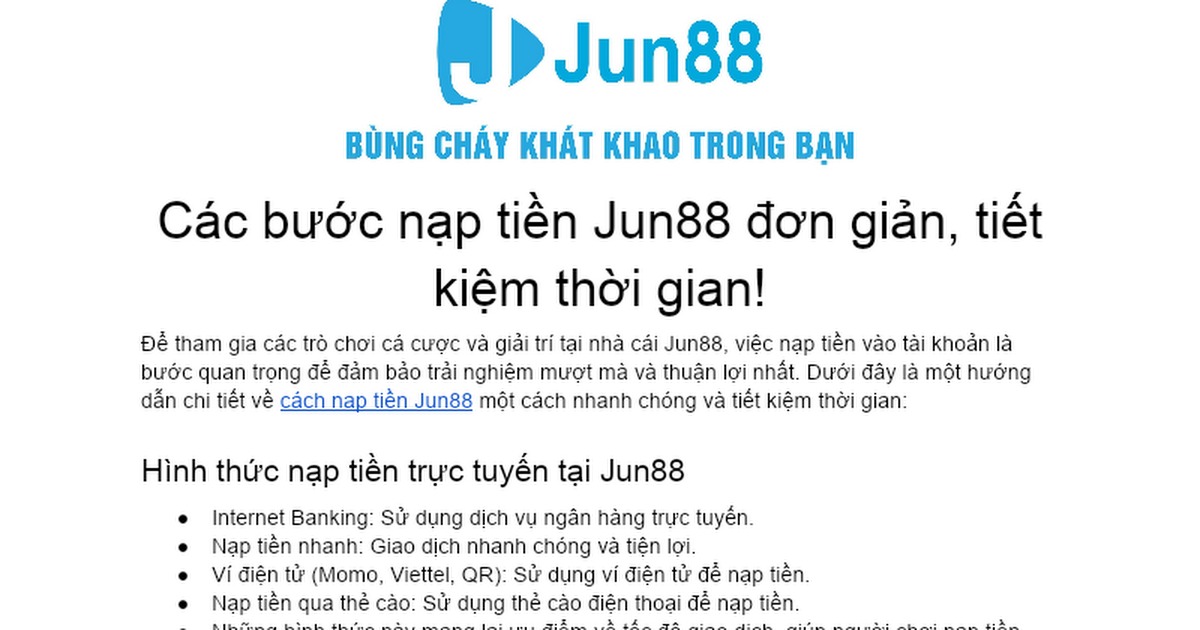 Cách Nạp Tiền Vào Tài Khoản